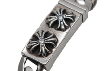 画像をギャラリービューアに読み込む, 極美品 CHROME HEARTS クロムハーツ ミニID CHクロス クラシック ブレスレット パヴェダイヤ 重量約25.6g 2000 シルバ−925 中古 4b009924