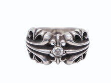 Load image into Gallery viewer, CHROME HEARTS クロムハーツ K&amp;T DIA フローラルリング パヴェダイヤ サイズ19号 重量18.3g シルバー925 美品 中古 4b009925