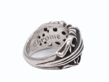 Load image into Gallery viewer, CHROME HEARTS クロムハーツ K&amp;T DIA フローラルリング パヴェダイヤ サイズ19号 重量18.3g シルバー925 美品 中古 4b009925