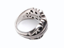 Load image into Gallery viewer, CHROME HEARTS クロムハーツ K&amp;T DIA フローラルリング パヴェダイヤ サイズ19号 重量18.3g シルバー925 美品 中古 4b009925