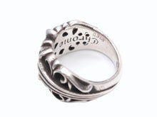 Load image into Gallery viewer, CHROME HEARTS クロムハーツ K&amp;T DIA フローラルリング パヴェダイヤ サイズ19号 重量18.3g シルバー925 美品 中古 4b009925