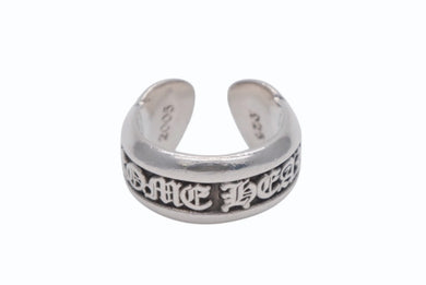 CHROME HEARTS クロムハーツ SM SCROLL LABEL スクロールラベルリング スモール 重量約9.4g サイズ9号 シルバー925 美品 中古 4b009926