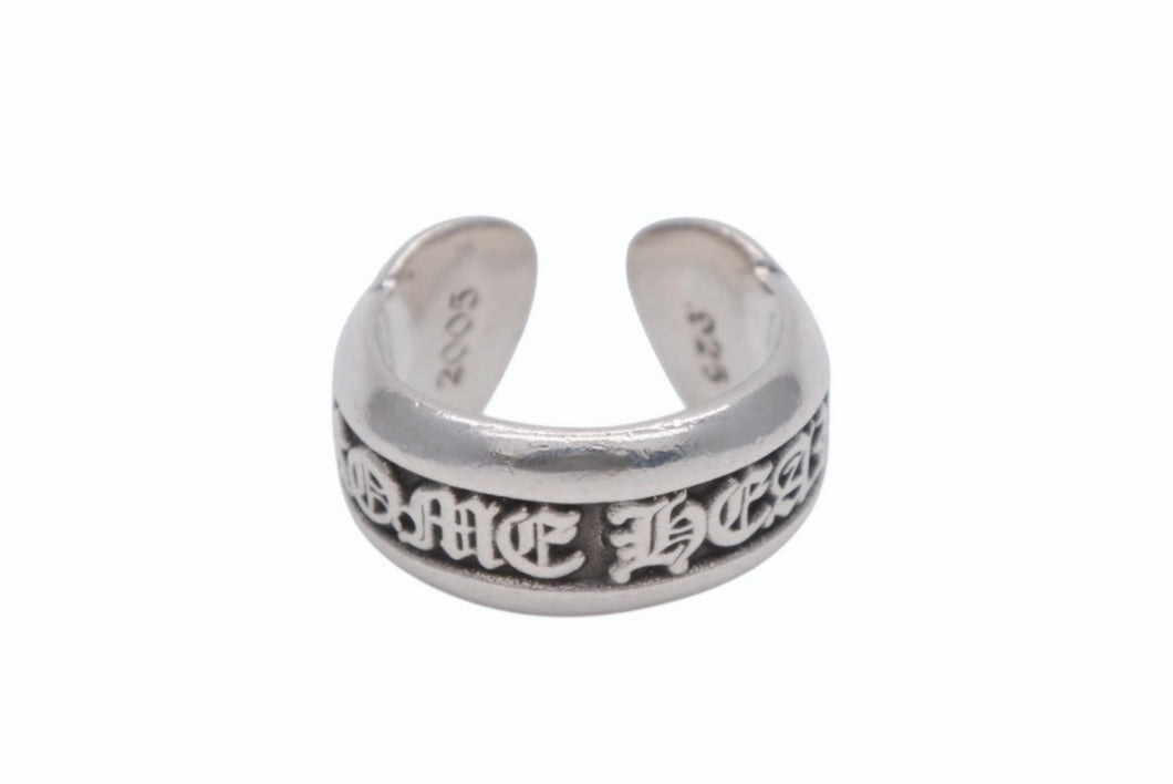 CHROME HEARTS クロムハーツ SM SCROLL LABEL スクロールラベルリング スモール 重量約9.4g サイズ9号 シルバー925 美品 中古 4b009926