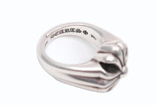 Load image into Gallery viewer, CHROME HEARTS クロムハーツ スモール カットアウト CHプラスリング 指輪 重量約24.6g サイズ16号 シルバー925 美品 中古 4b009927