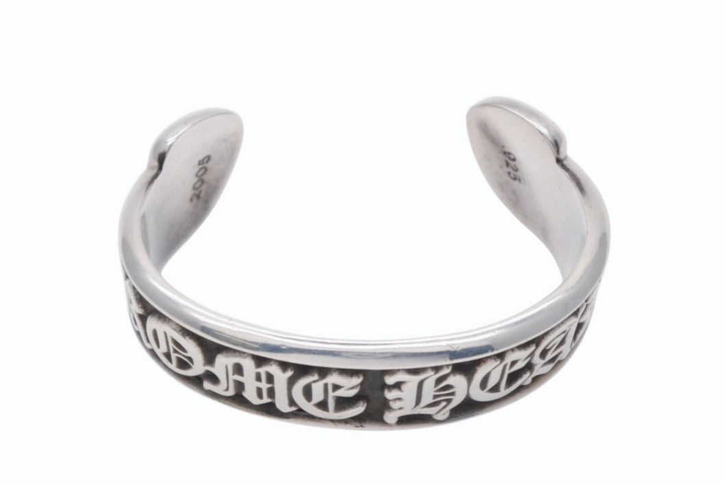 CHROME HEARTS クロムハーツ BANGLE CH SCROLL LABEL スクロールラベル バングル 重量約88.9g 925刻印 シルバー925 美品 中古 4b009930