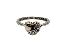 Load image into Gallery viewer, CHROME HEARTS クロムハーツ BUBBLEGUM HEART RING バブルガム ハート リング シルバー 925 重量約2.2g サイズ6号 美品 中古 4b009928