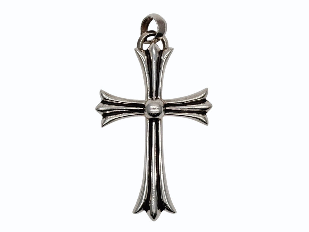 極美品 CHROME HEARTS クロムハーツ CH CRS LRG W/BALE ラージCHクロス Wベイル ペンダントトップ 重量約44.3g 中古 4b009935