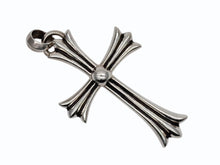 Load image into Gallery viewer, 極美品 CHROME HEARTS クロムハーツ CH CRS LRG W/BALE ラージCHクロス Wベイル ペンダントトップ 重量約44.3g 中古 4b009935