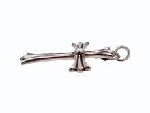 Load image into Gallery viewer, 極美品 CHROME HEARTS クロムハーツ CH CRS LRG W/BALE ラージCHクロス Wベイル ペンダントトップ 重量約44.3g 中古 4b009935