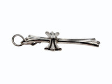 Load image into Gallery viewer, 極美品 CHROME HEARTS クロムハーツ CH CRS LRG W/BALE ラージCHクロス Wベイル ペンダントトップ 重量約44.3g 中古 4b009935