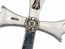 Load image into Gallery viewer, 極美品 CHROME HEARTS クロムハーツ CH CRS LRG W/BALE ラージCHクロス Wベイル ペンダントトップ 重量約44.3g 中古 4b009935