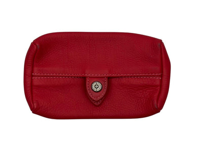 CHROME HEARTS クロムハーツ レザーティッシュケース ティッシュカバー ホースシュー レッド シルバー925 シルバー金具 美品 中古 4b009937