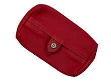 Load image into Gallery viewer, CHROME HEARTS クロムハーツ レザーティッシュケース ティッシュカバー ホースシュー レッド シルバー925 シルバー金具 美品 中古 4b009937