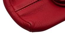 Load image into Gallery viewer, CHROME HEARTS クロムハーツ レザーティッシュケース ティッシュカバー ホースシュー レッド シルバー925 シルバー金具 美品 中古 4b009937