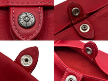 Load image into Gallery viewer, CHROME HEARTS クロムハーツ レザーティッシュケース ティッシュカバー ホースシュー レッド シルバー925 シルバー金具 美品 中古 4b009937