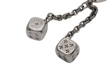 画像をギャラリービューアに読み込む, CHROME HEARTS クロムハーツ DICE DBL KEY CHAIN ダブルダイス キーチェーン 重量約81.6g 2013/.925刻印 シルバー925 美品 中古 4b009443