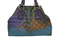 画像をギャラリービューアに読み込む, 極美品 LOUIS VUITTON ルイヴィトン トートバッグ リチャードプリンス ハートブレイク M95740 モノグラムジョークスキャンバス ヴィオレ 中古 4b009945