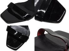 Load image into Gallery viewer, SAINT LAURENT サンローラン サンダル チャンキーヒール パテントレザー ブラック ゴールド金具 サイズ38 1/2 美品 中古 4b009955