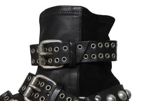 画像をギャラリービューアに読み込む, 極美品 Isabel Marant イザベル マラン ローリング アンクル ブーツ スウェード レザー ブラック シルバー金具 サイズ38 中古 4b009957