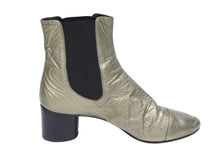 画像をギャラリービューアに読み込む, Isabel Marant イザベル マラン チェルシーブーツ レザー メタリック ブラック サイズ38 美品 中古 4b009958