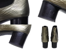 画像をギャラリービューアに読み込む, Isabel Marant イザベル マラン チェルシーブーツ レザー メタリック ブラック サイズ38 美品 中古 4b009958