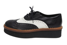 画像をギャラリービューアに読み込む, 新品同様 TOD&#39;S トッズ ウィングチップシューズ W-tip 靴 レザー ラバーソール ブラック ホワイト ブラウン サイズ38 1/2 中古 4b009959