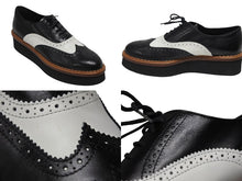 画像をギャラリービューアに読み込む, 新品同様 TOD&#39;S トッズ ウィングチップシューズ W-tip 靴 レザー ラバーソール ブラック ホワイト ブラウン サイズ38 1/2 中古 4b009959