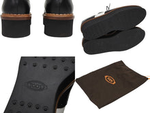 画像をギャラリービューアに読み込む, 新品同様 TOD&#39;S トッズ ウィングチップシューズ W-tip 靴 レザー ラバーソール ブラック ホワイト ブラウン サイズ38 1/2 中古 4b009959