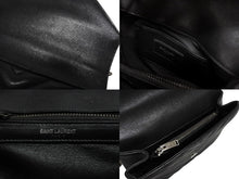 Load image into Gallery viewer, 極美品 SAINT LAURENT サンローラン カレッジ チェーンショルダーバッグ ハンドバッグ YSL ブラック ガンメタル金具 中古 4b009965