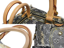 画像をギャラリービューアに読み込む, 極美品 LOUIS VUITTON ルイヴィトン スピーディ30 ボストンバッグ パッチワーク M95381 モノグラムデニム ブラック 中古 4b009975