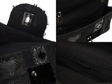画像をギャラリービューアに読み込む, 新品同様 CHANEL シャネル マトラッセ25 Sフラップ Wチェーンショルダーバッグ 25番台 ココマーク パッチワーク ステッチ ブラック 中古 4b009976