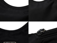 画像をギャラリービューアに読み込む, PRADA プラダ ホーボー ハンドバッグ ワンショルダーバッグ MV515 トライアングルロゴ ナイロン ブラック 美品 中古 4b009980
