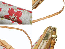 画像をギャラリービューアに読み込む, LOUIS VUITTON ルイヴィトン ポシェットアクセソワール チェリーブロッサム 村上隆コラボ M92008 ゴールド金具 美品 中古 4b009993