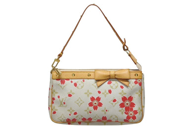 LOUIS VUITTON ルイヴィトン ポシェットアクセソワール チェリーブロッサム 村上隆コラボ M92008 ゴールド金具 美品 中古 4b009993