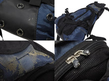 画像をギャラリービューアに読み込む, OAKLEY オークリー Mini Icon Backpack アイコン ミニバックパック リュック ブラック ブルー テック ナイロン メタルロゴ 美品 中古 4b009994