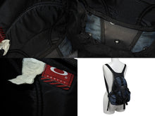 画像をギャラリービューアに読み込む, OAKLEY オークリー Mini Icon Backpack アイコン ミニバックパック リュック ブラック ブルー テック ナイロン メタルロゴ 美品 中古 4b009994