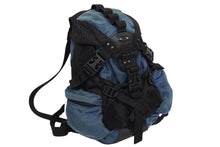 画像をギャラリービューアに読み込む, OAKLEY オークリー Mini Icon Backpack アイコン ミニバックパック リュック ブラック ブルー テック ナイロン メタルロゴ 美品 中古 4b009995