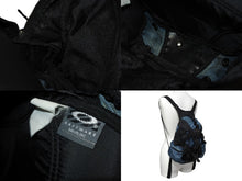 画像をギャラリービューアに読み込む, OAKLEY オークリー Mini Icon Backpack アイコン ミニバックパック リュック ブラック ブルー テック ナイロン メタルロゴ 美品 中古 4b009995