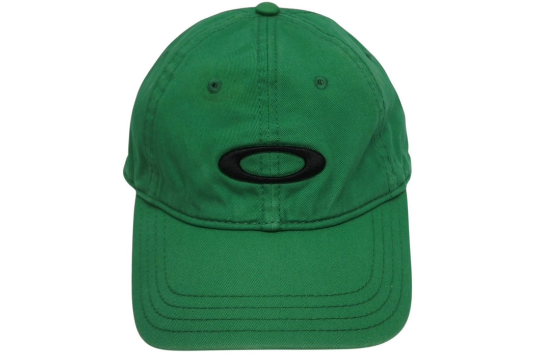 OAKLEY オークリー ベースボール キャップ グリーン コットン 刺繍 アメリカ製 美品 中古 4b010002