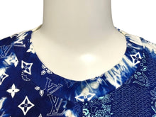 Load image into Gallery viewer, LOUIS VUITTON ルイヴィトン 22SS 半袖Tシャツ RM222M NPG HNY26W サイズM モノグラム ブルー ホワイト ペイズリー柄 総柄 美品 中古 4b010006