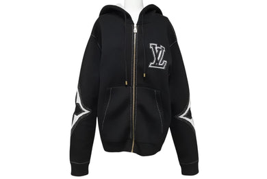 極美品 LOUIS VUITTON ルイヴィトン 24AW ジップアップフーディー RM242M AUR HRN89W サイズM ブラック ファレル ウィリアムス 中古 4b010009