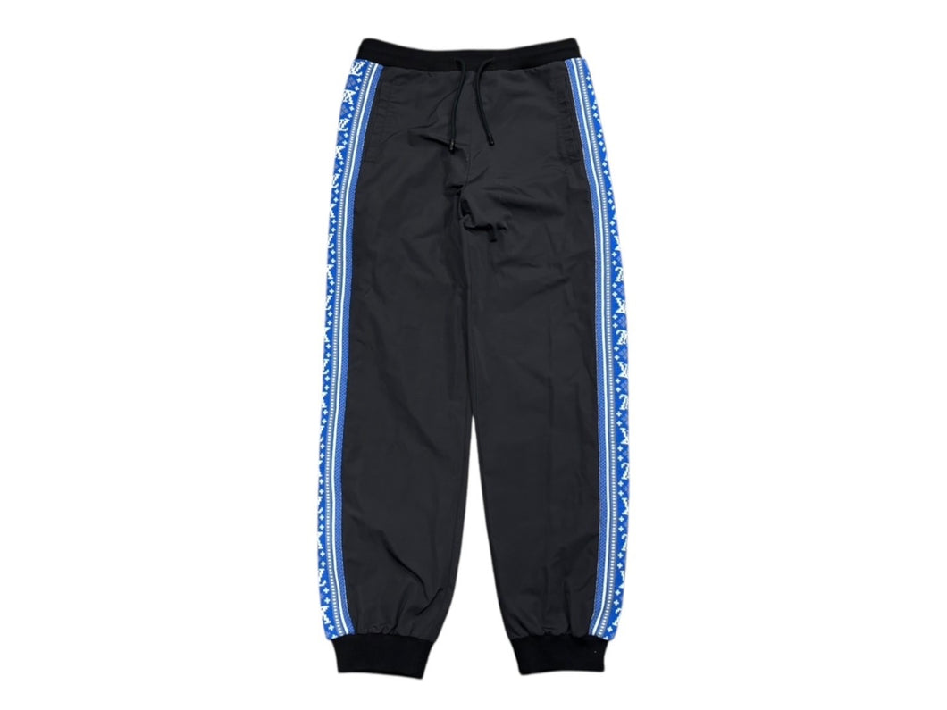 LOUIS VUITTON ルイ ヴィトン トラックパンツ RM231M ニット ナイロン 23SS LV ロゴ モノグラム フェアアイル 美品 中古 4b010012