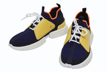 Load image into Gallery viewer, 極美品 HERMES エルメス スポーツシューズ カジュアルスニーカー テクニカルニット カーフスキン イエロー サイズ42 中古 4b010017
