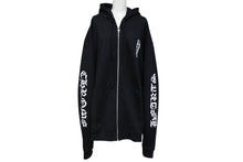 Load image into Gallery viewer, 新品未使用 CHROME HEARTS クロムハーツ ジップアップフーディー パーカー サイズXL ダガージップ スクロールラベル シルバー925 中古 4b010032