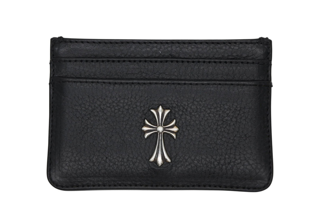 新品未使用 CHROME HEARTS クロムハーツ DOUBLE SIDE ダブルサイド タイニー クロス カードケース シルバー925 中古 4b009693