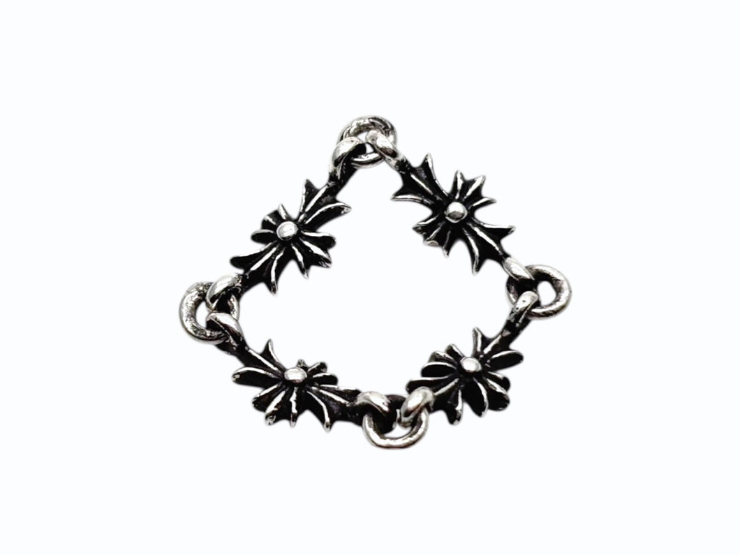 新品未使用 CHROME HEARTS クロムハーツ タイニーECHプラス クロス リング 指輪 アクセサリー シルバー925 2.2g 中古 4b010035