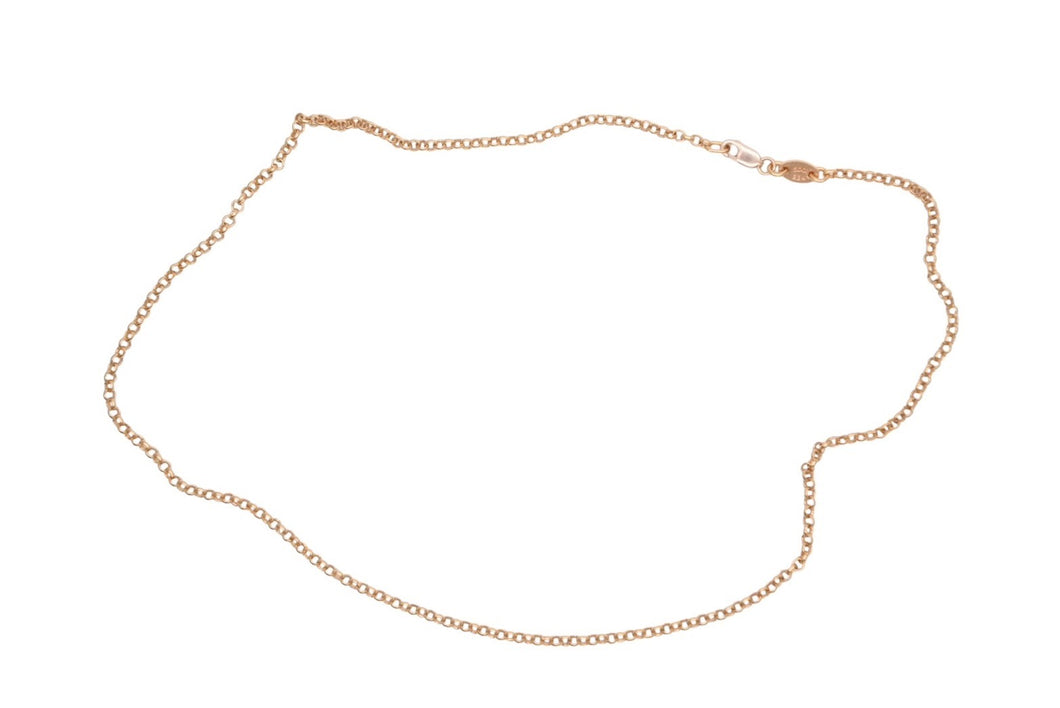 極美品 CHROME HEARTS クロムハーツ 22K ロールチェーン ネックレス 16インチ ゴールド 7.0g 小物 アクセサリー 中古 4b010036