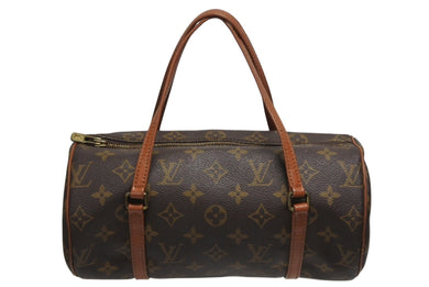 LOUIS VUITTON ルイヴィトン パピヨン26 ハンドバッグ M51386 モノグラム キャンバス PVC レザー ブラウン ゴールド金具 美品 中古 4b010059