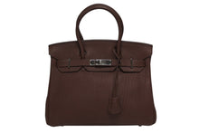 Load image into Gallery viewer, 極美品 HERMES エルメス バーキン30 ハンドバッグ トゴ チョコレートブラウン シルバー金具 ☐M刻印 中古 4b010075