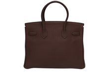 Load image into Gallery viewer, 極美品 HERMES エルメス バーキン30 ハンドバッグ トゴ チョコレートブラウン シルバー金具 ☐M刻印 中古 4b010075